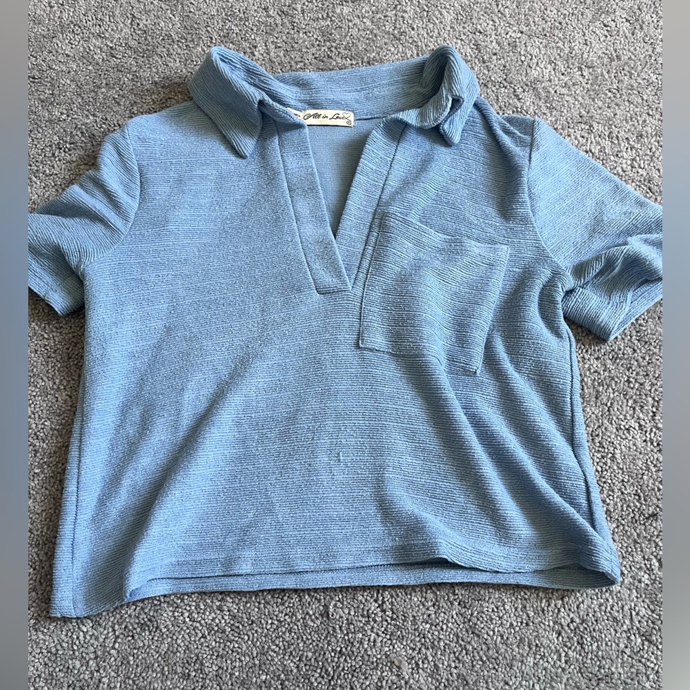 Blue Short sleeve top